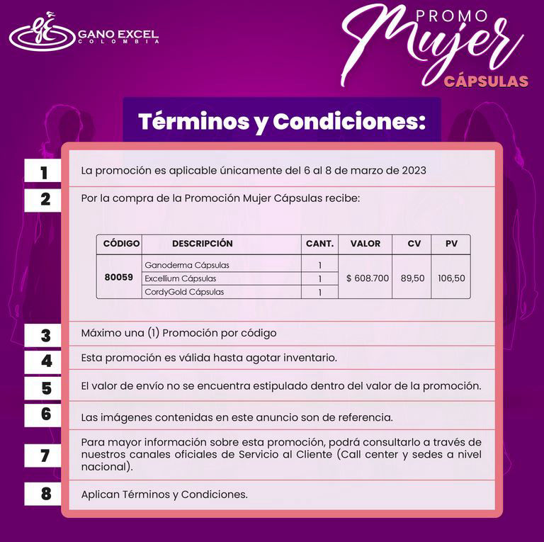 Condiciones promoción  capsulas